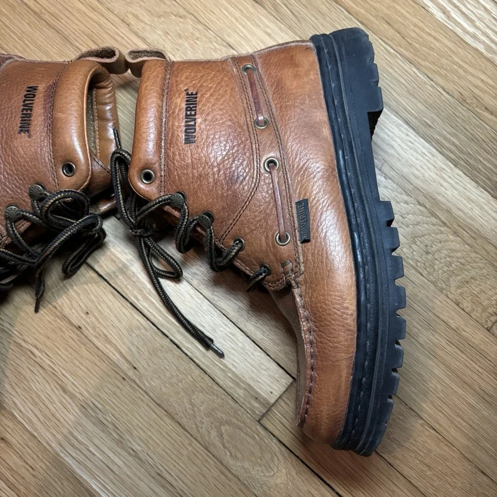 Wolverine Moc-Toe Chukka Shoe Men's 7 Brown Work boots Durable Leather‎ Lace Up